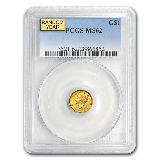 $1 Liberty Head Gold Type 1 MS-62 NGC/PCGS $1 Liberty Head Gold Type 1 MS-62 NGC/PCGS